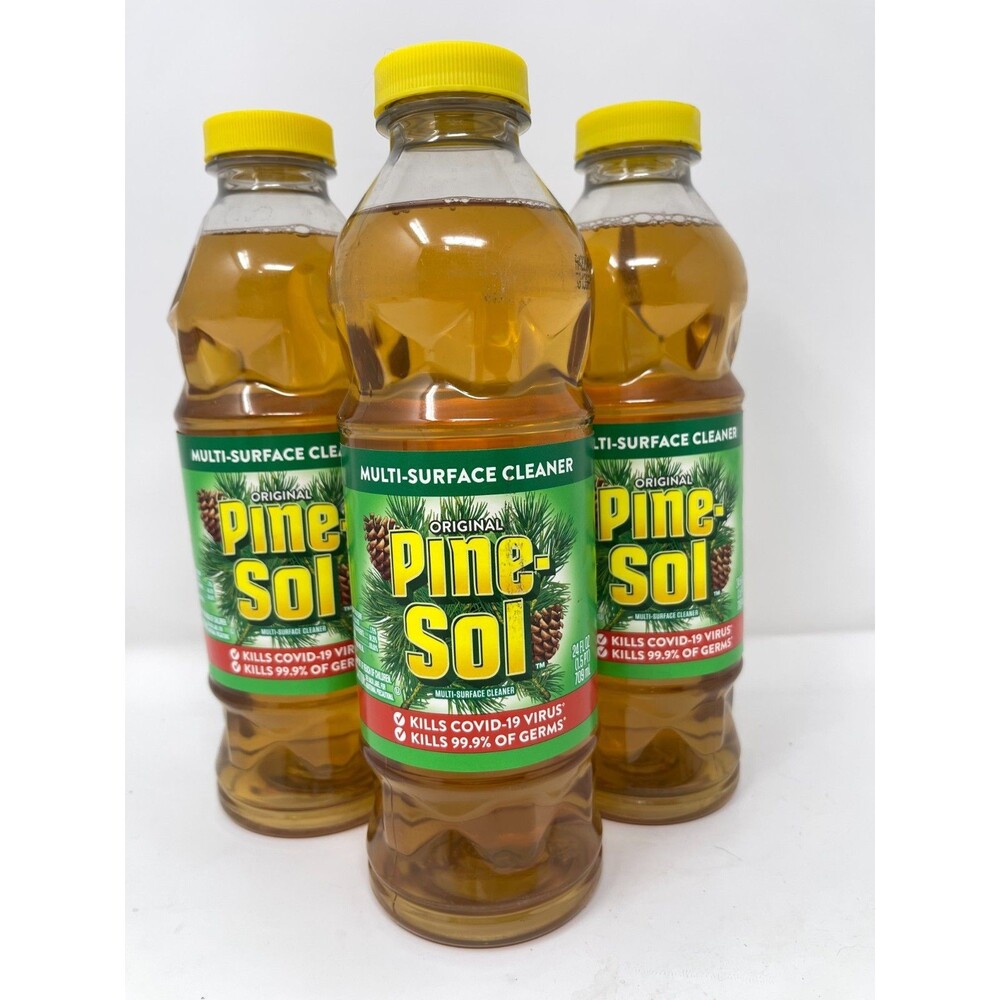 (3) Pine Sol Original Formula w/Pine Oil Glycolic Acid Cleaner 24oz Discontinued